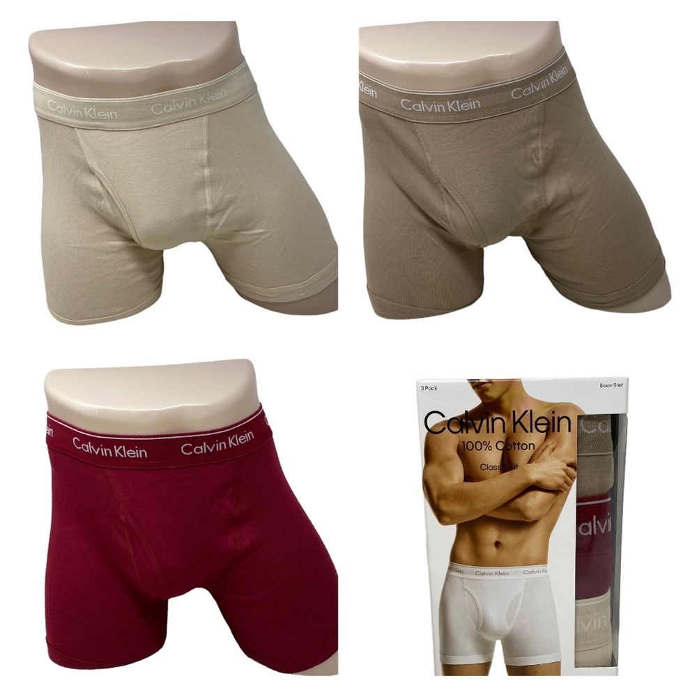 Calvin Klein Men’s Underwear Cotton Stretch 3 Pack Boxer Brief Multi NB4003923